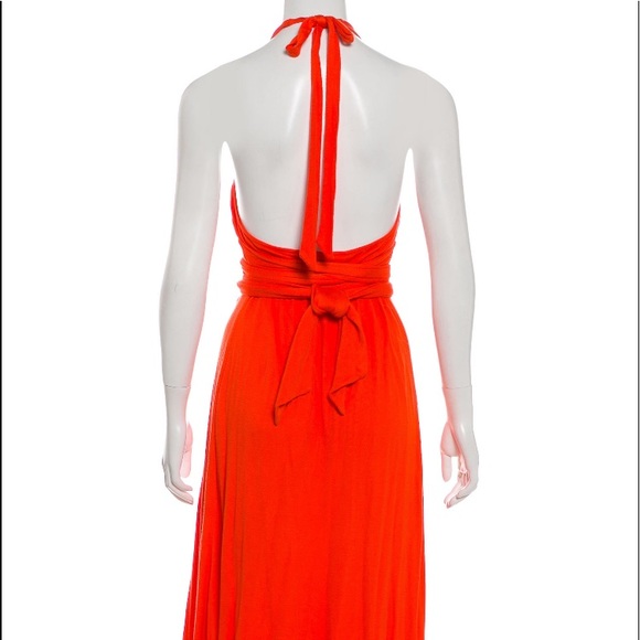 Diane Von Furstenberg Tangerine Halter Dress - Picture 3 of 4